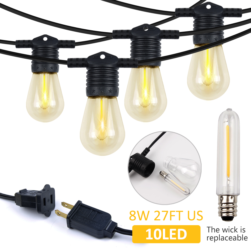 27FT S14 E12 Wick String Light US
