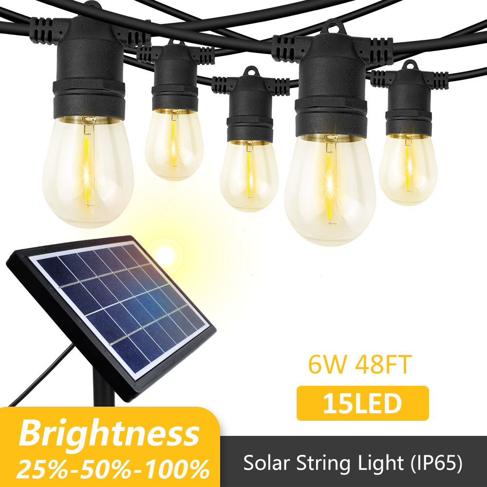 6W 48FT Solar String Light